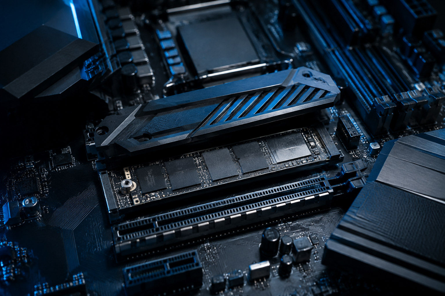 SSD M.2 NVMe instalado bajo su disipador