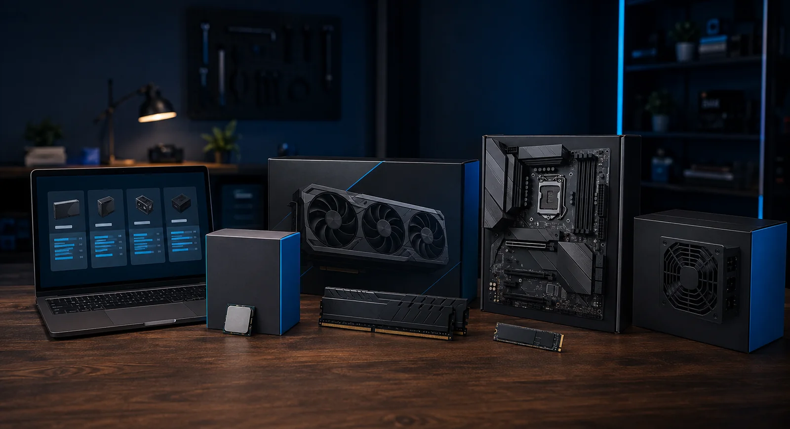 Componentes de PC preparados para comparar antes de comprar
