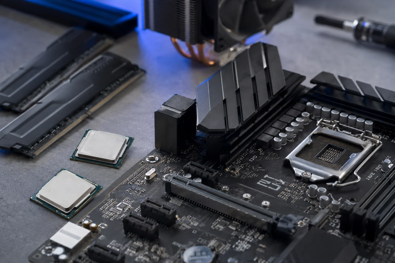 Procesador moderno preparado para instalarse en una placa base